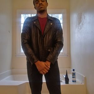 Faux leather motorcycle jacket *USED*